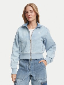 adidas Kurtka jeansowa Firebird KQ6492 Niebieski Slim Fit
