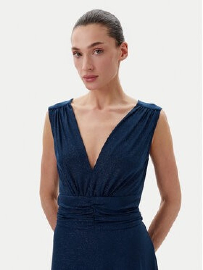 Rinascimento Sukienka wieczorowa CFC0122393003 Granatowy Regular Fit