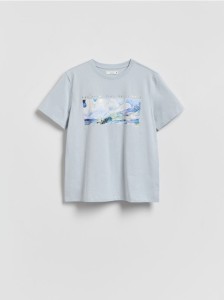 T-shirt z nadrukiem - jasnoniebieski