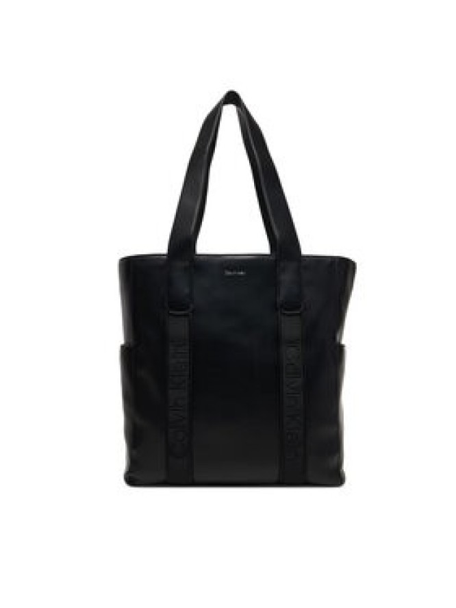 Calvin Klein Torebka Webbing Strap Tote LV04F3289G Czarny