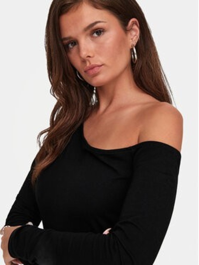 ONLY Bluzka Live Love 15344398 Czarny Slim Fit