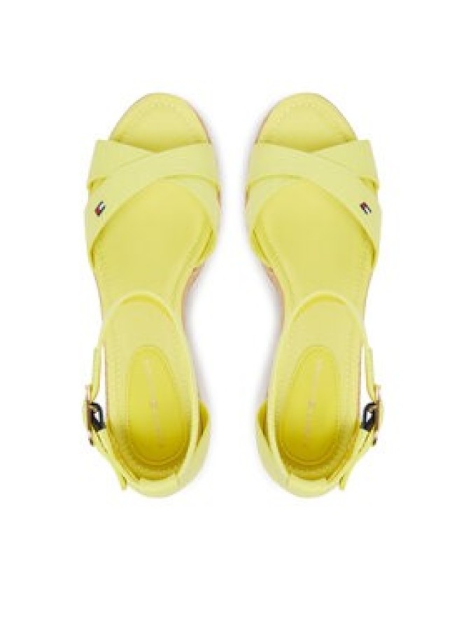 Tommy Hilfiger Espadryle Hemp Crossover Strap Wedge Espadrilles FW0FW09332 Zielony