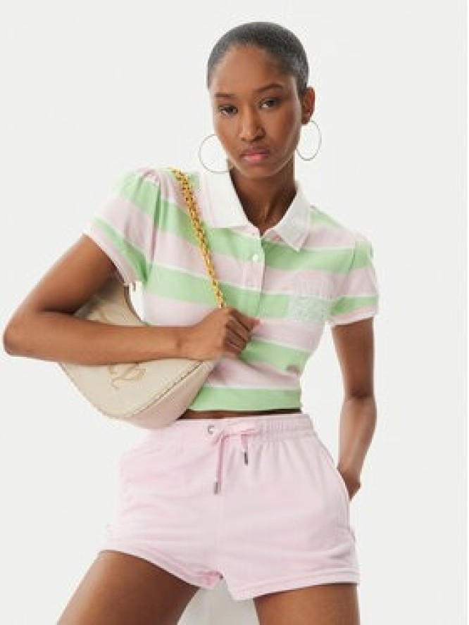 Juicy Couture Polo Juicy Puff JCGCT126015 Zielony Slim Fit