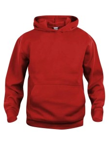 clique Basic Hoody Junior z kapturem, tkanina antymechacąca – red