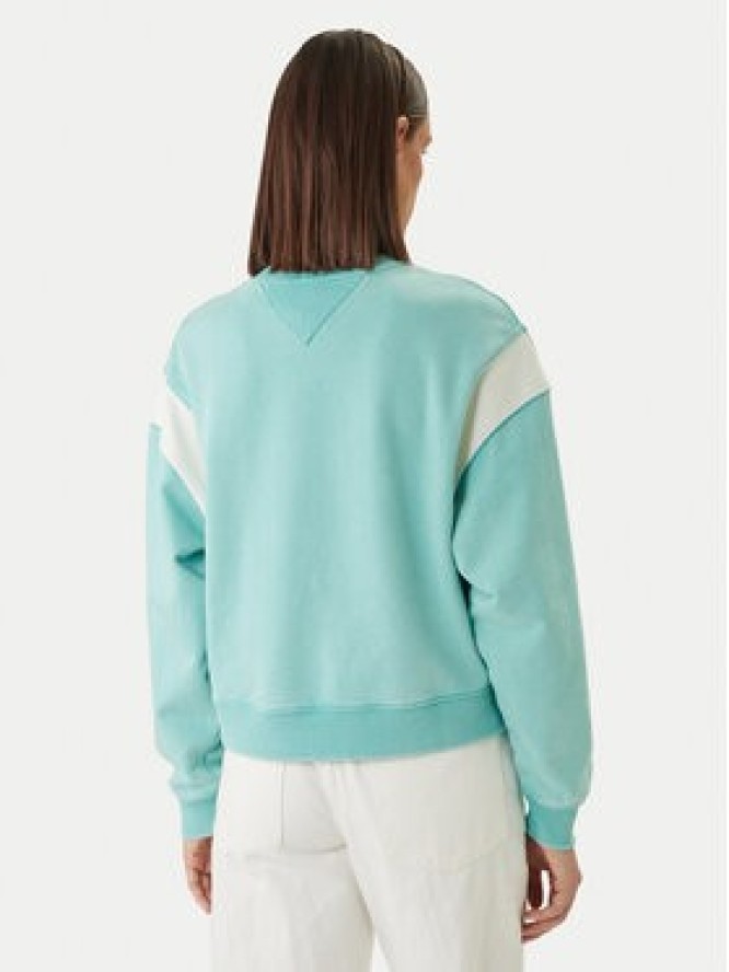Tommy Jeans Bluza Varsity Crew DW0DW22365 Zielony Regular Fit