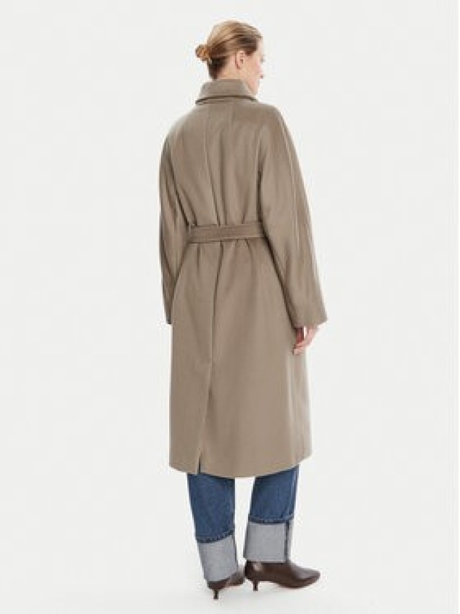 Weekend Max Mara Płaszcz wełniany Resina 2525016031 Brązowy Regular Fit