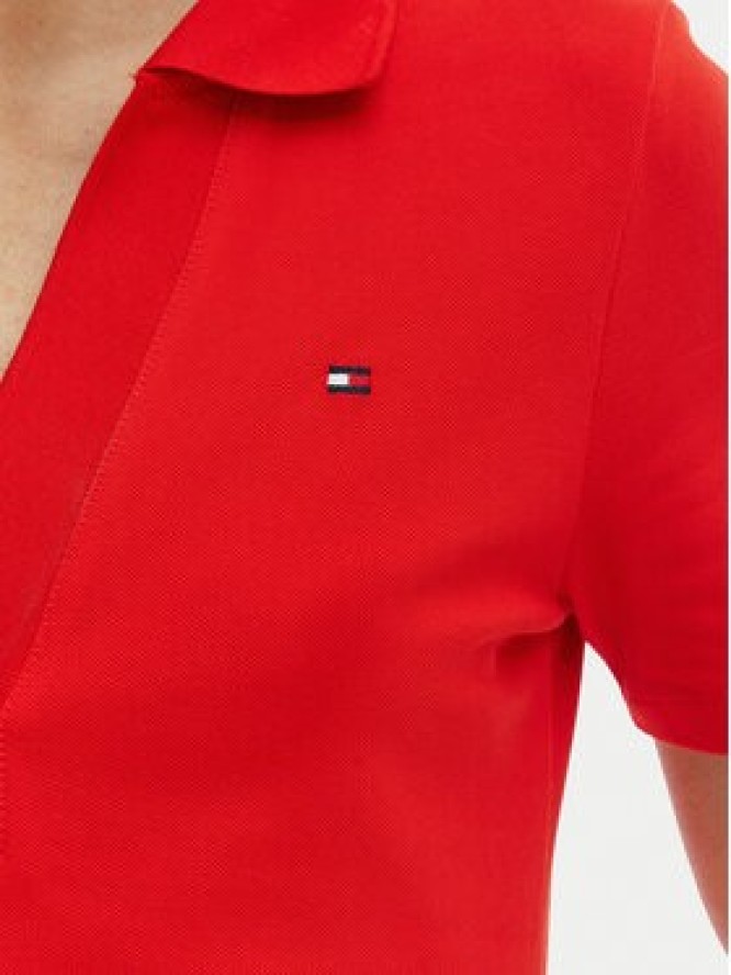 Tommy Hilfiger Sukienka codzienna WW0WW42567 Pomarańczowy Slim Fit