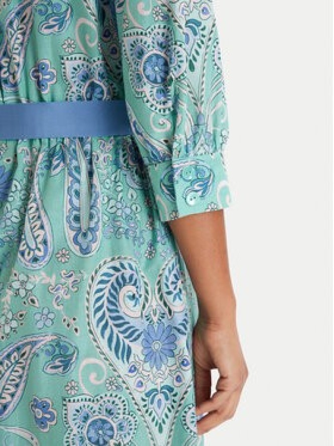 Luisa Spagnoli Sukienka koszulowa Pampa 543211 Zielony Regular Fit