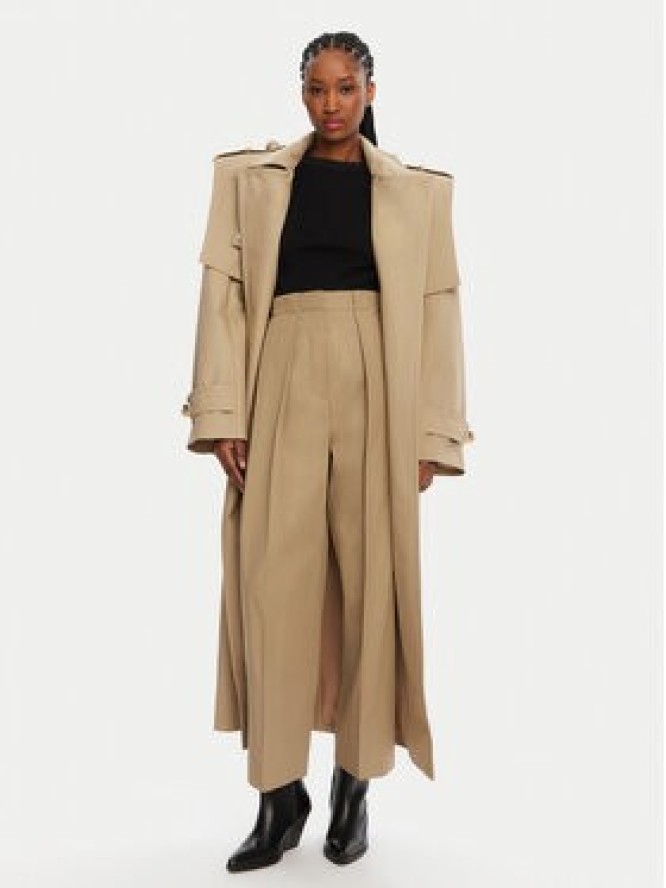 Balmain Spodnie materiałowe DF0PQ315CF47 Beżowy Regular Fit