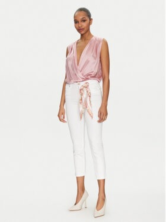 Guess Jeansy W5GA91 W93CM Biały Skinny Fit