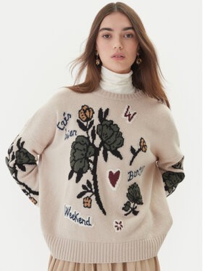 Weekend Max Mara Sweter Pavidi 2525366262 Écru Oversize