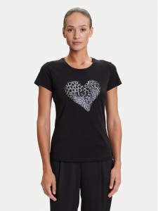 Liu Jo T-Shirt UF5264 JS923 Czarny Regular Fit