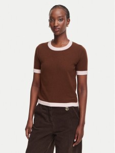 Luisa Spagnoli Sweter Casilda 100505 Brązowy Regular Fit