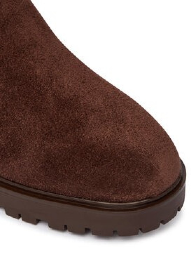 LAUREN RALPH LAUREN Sztyblety Allyson Suede Bootie 802974477004 Brązowy