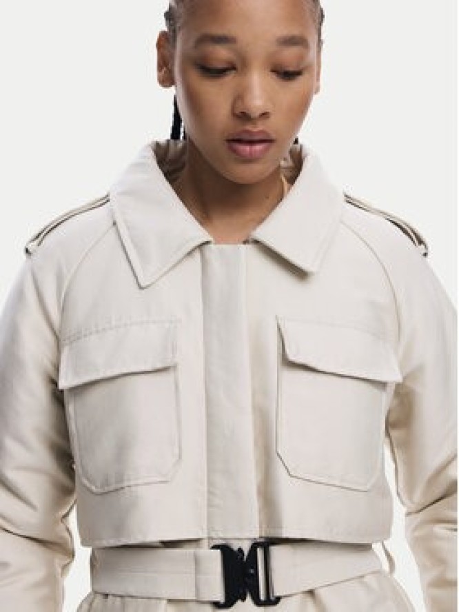 Desigual Kurtka przejściowa Empire 25WWEW58 Écru Regular Fit