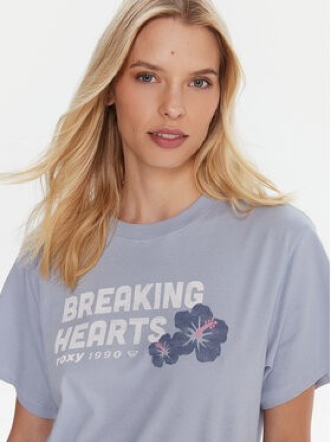 Roxy T-Shirt Hangloose The Sky ERJZT06020 Niebieski Regular Fit