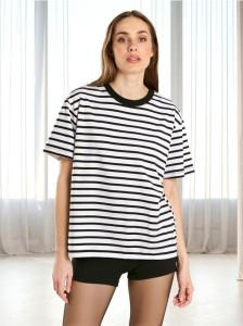 Bawełniana koszulka basic - wielobarwny