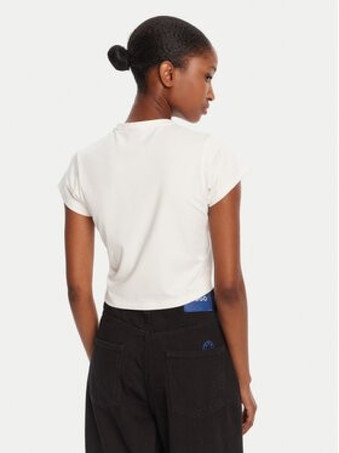 HUGO T-Shirt Rhinestone 50551404 Écru Slim Fit