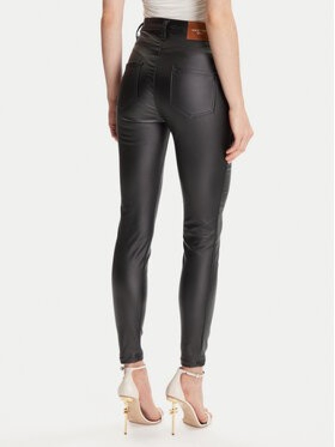 Rinascimento Spodnie z imitacji skóry CFC0126158003 Czarny Skinny Fit