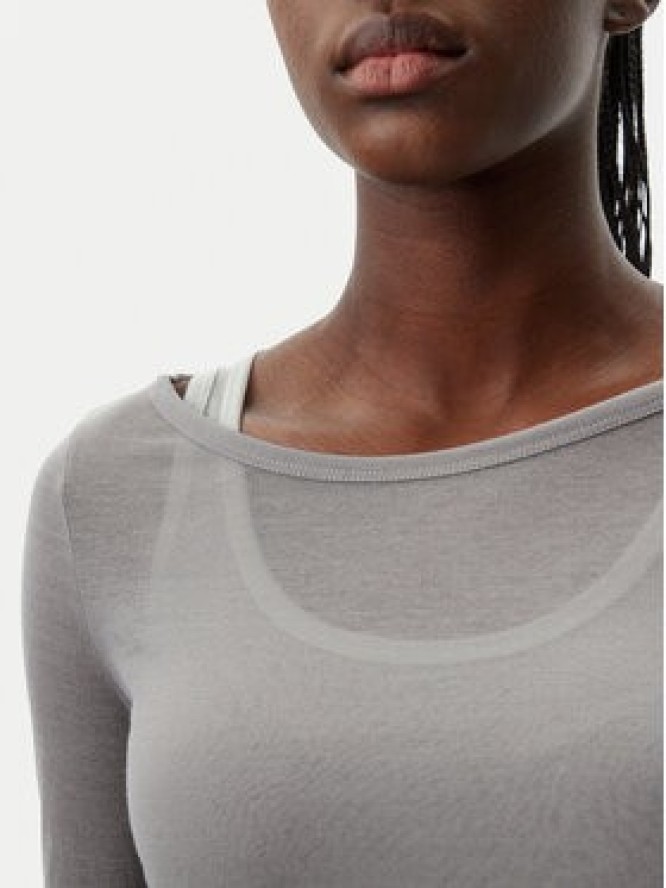 PINKO Bluzka 104653 A2CL Szary Regular Fit