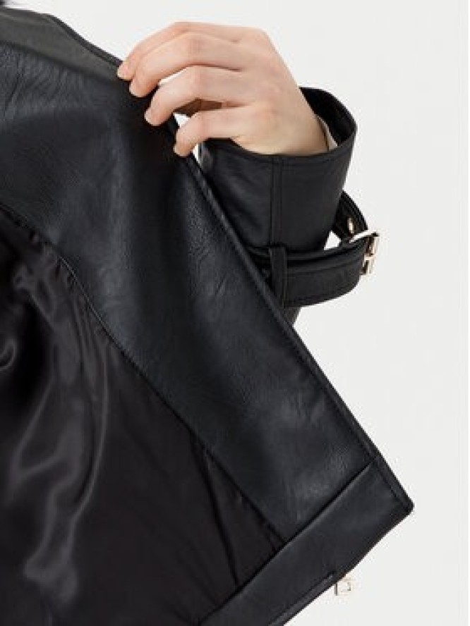 Motivi Kurtka z imitacji skóry R396Q000922N Czarny Slim Fit