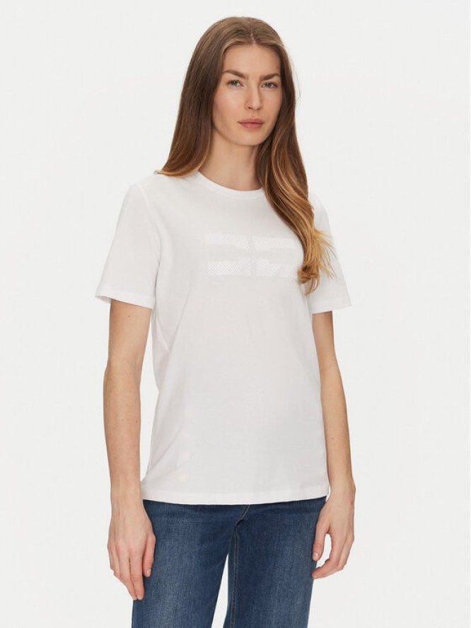 Elisabetta Franchi T-Shirt MA-002-51E2-V200 Biały Regular Fit