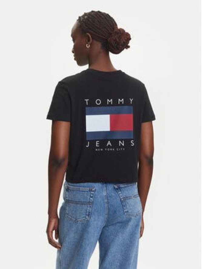 Tommy Jeans T-Shirt Flag DW0DW21423 Czarny Regular Fit