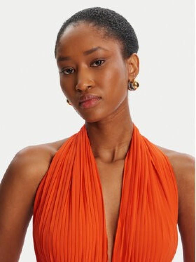 Bardot Sukienka wieczorowa Amala Pleated Halter 60031DB Czerwony Regular Fit