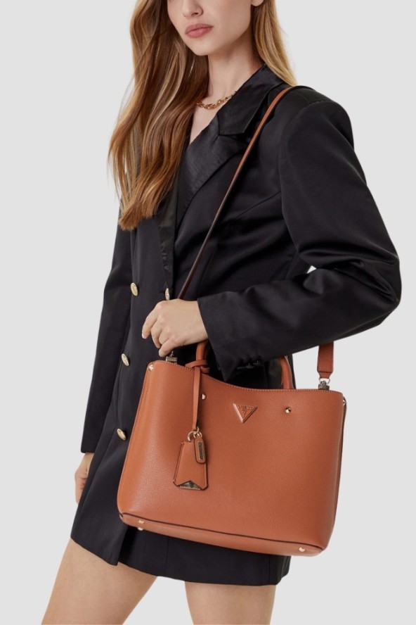 GUESS Brązowa torebka damska Meridian