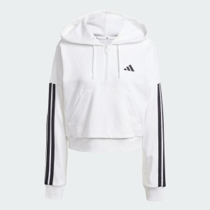 Bluza z kapturem Essentials 3-Stripes French Terry Quarter-Zip