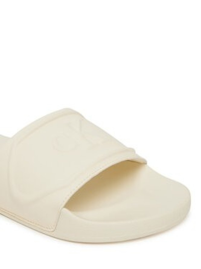Calvin Klein Jeans Klapki Slide Pu Hf Mg YW0YW01879 Écru