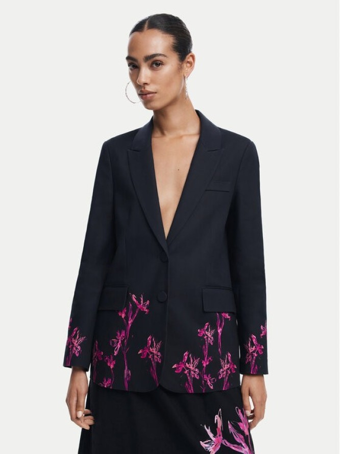 Desigual Marynarka 25SWEWX1 Czarny Regular Fit