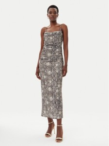 HUGO Sukienka letnia Noffiano 50540915 Brązowy Slim Fit