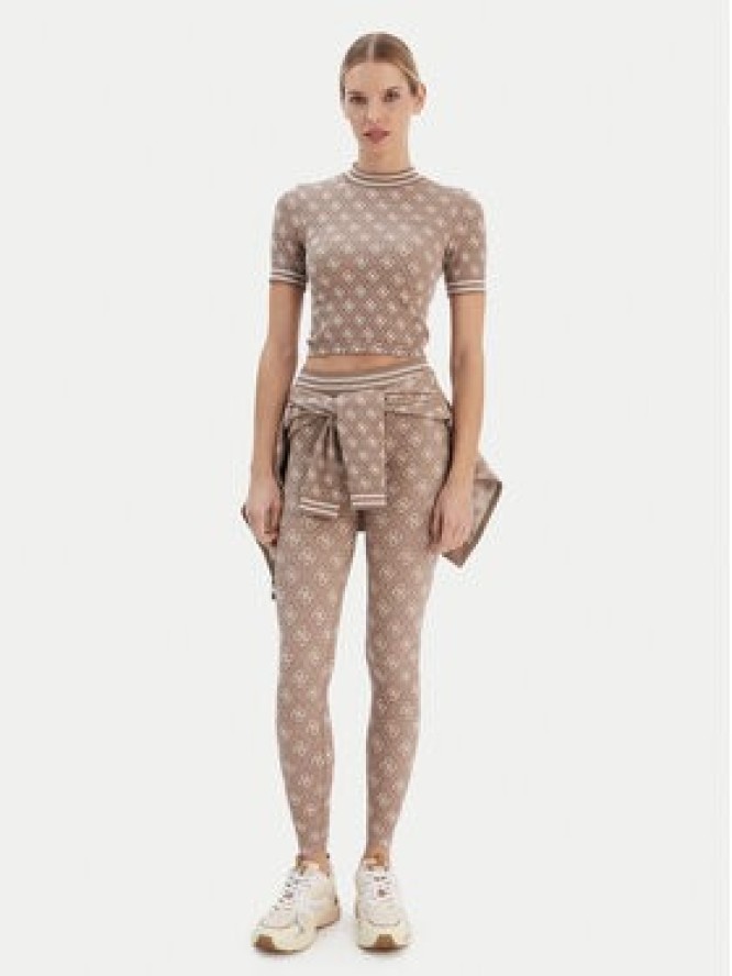 Guess Legginsy V5BB13 K2000 Brązowy Slim Fit