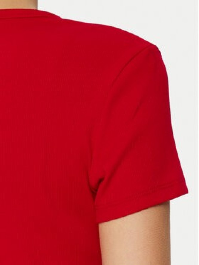 Tommy Jeans T-Shirt Essential DW0DW17383 Czerwony Slim Fit