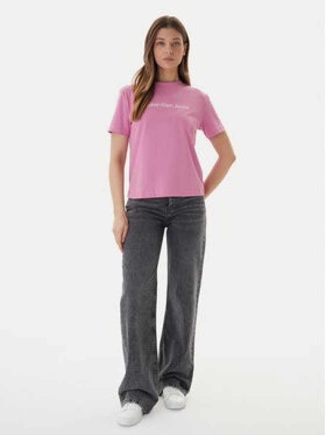 Calvin Klein Jeans T-Shirt LV047C912G Różowy Regular Fit