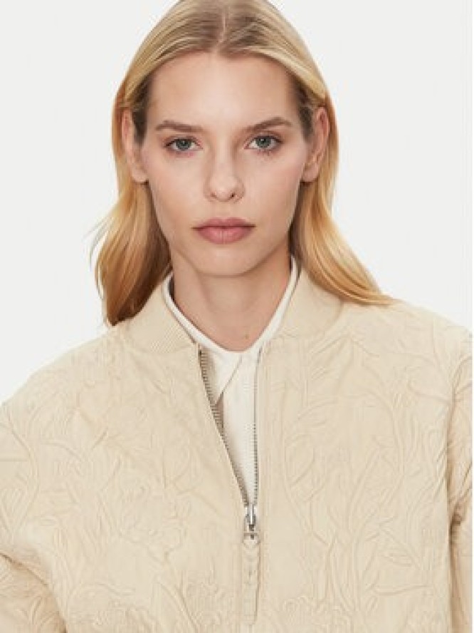 Munthe Kurtka skórzana Ferril 251151525105 Beżowy Relaxed Fit