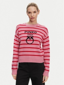 PINKO Sweter 104679 A2EV ORZ Różowy Regular Fit
