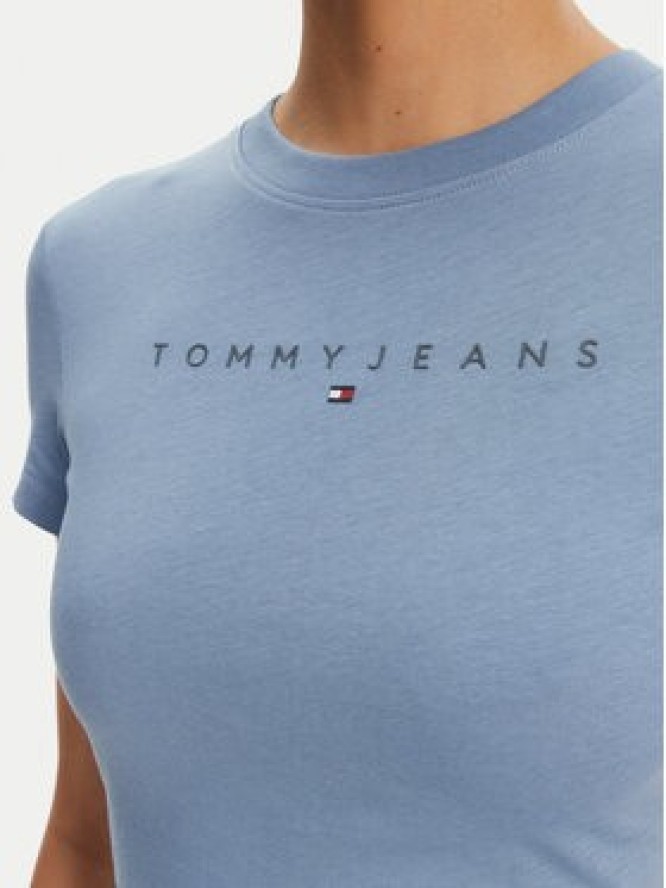 Tommy Jeans T-Shirt Tonal Linear DW0DW20315 Niebieski Slim Fit