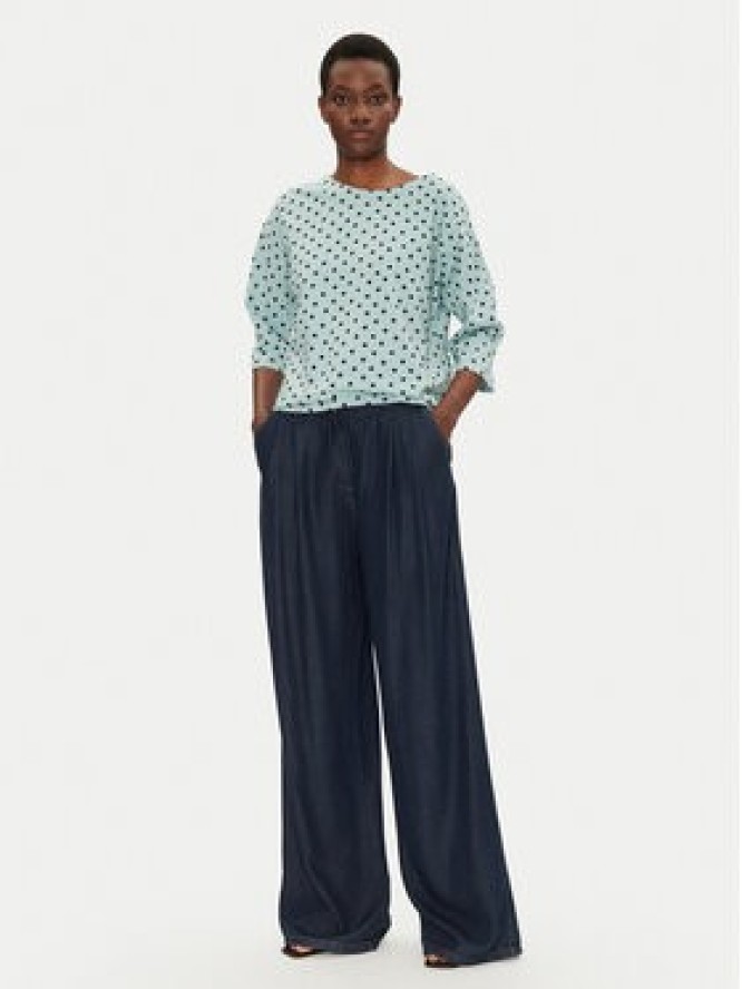 Fransa Bluzka 20613439 Niebieski Relaxed Fit