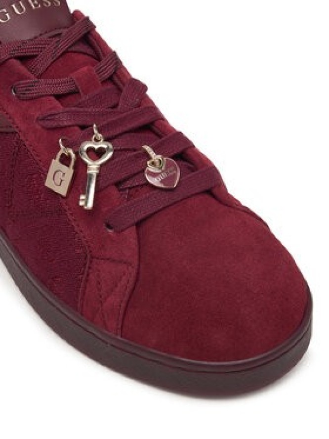 Guess Sneakersy FLFJAR FAL12 Bordowy