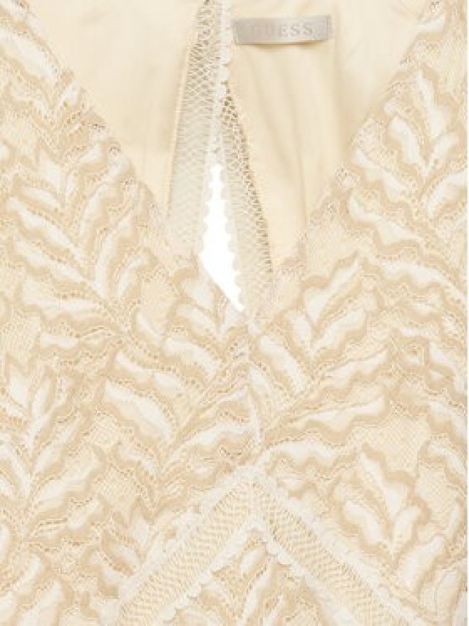 Guess Sukienka koktajlowa W5GT37 KCS90 Beżowy Slim Fit