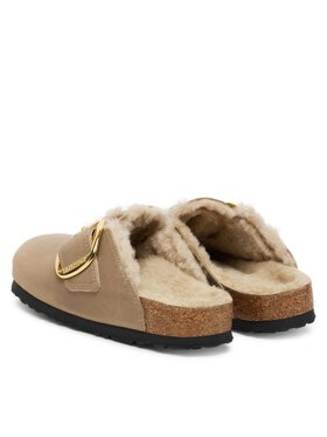 Birkenstock Klapki Boston Big Buckle Shearling 1030444 Brązowy