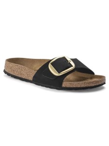 Birkenstock Skórzane klapki "Madrid" w kolorze czarnym rozmiar: 36