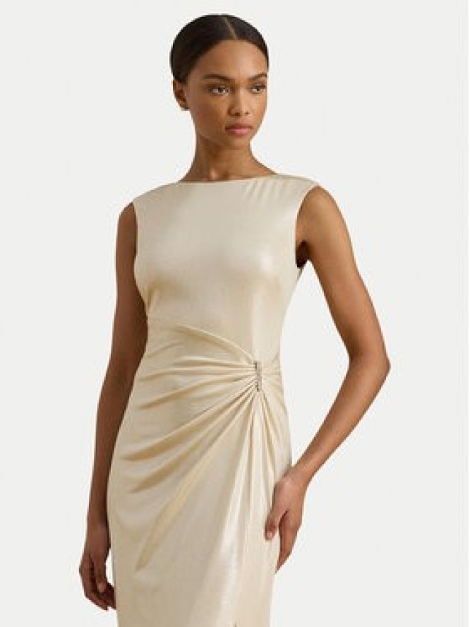 LAUREN RALPH LAUREN Sukienka wieczorowa 253P04060001 Beżowy Slim Fit