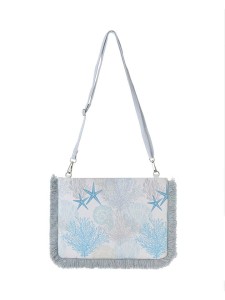 BLE Torebka w kolorze biało-błękitnym - 30 x 20 x 2 cm rozmiar: onesize