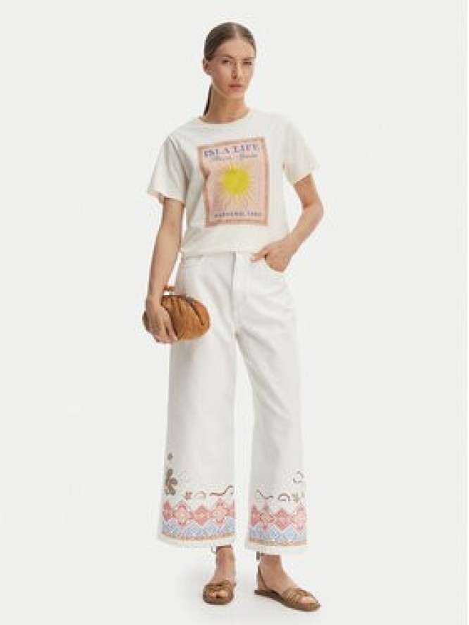 Weekend Max Mara T-Shirt Pantera 2615971032 Écru Regular Fit