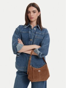 Tommy Jeans Torebka Tjw Slouchy Suede Shoulder Bag AW0AW18859 Brązowy