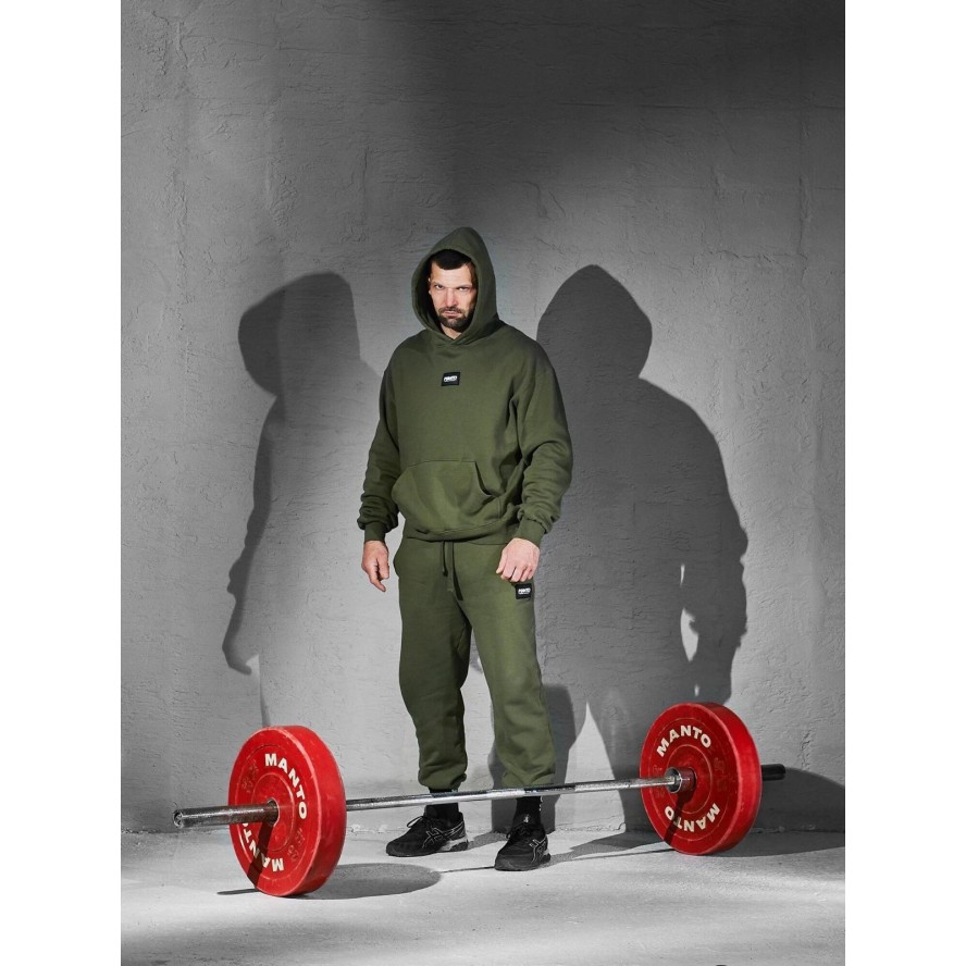 MANTO spodnie dresowe LABEL 25 khaki