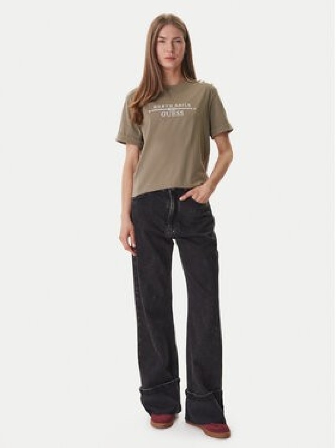Guess T-Shirt GUESS x NORTH SAILS W6GI03 K2657 Zielony Relaxed Fit